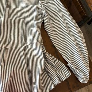 Pin striped peplum top